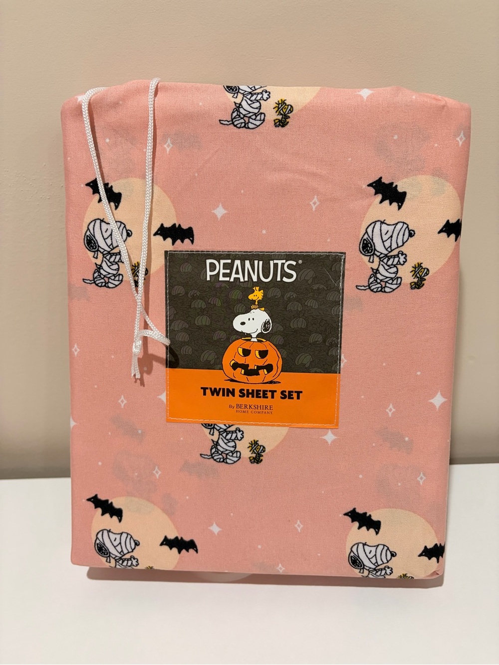 Peanuts Pink Halloween Snoopy Twin Sheet Set